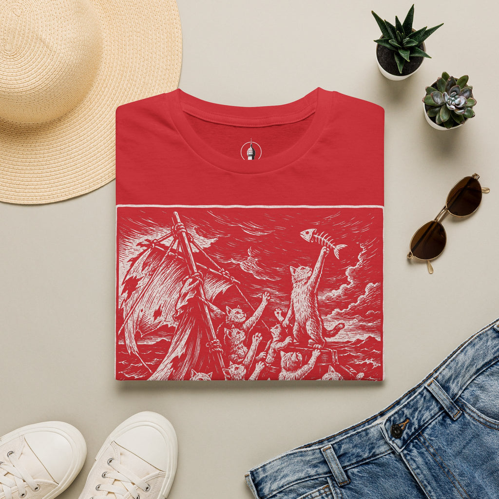 The Raft of Meowdusa Katzen Kunstparodie T Shirt – Cat Art collection | UrbanPrintz