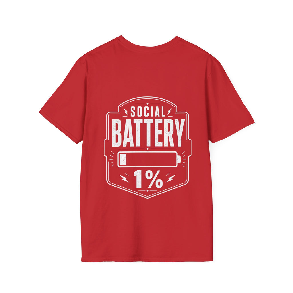 Social Battery 1 Percent Introvert T Shirt – Fun collection | UrbanPrintz