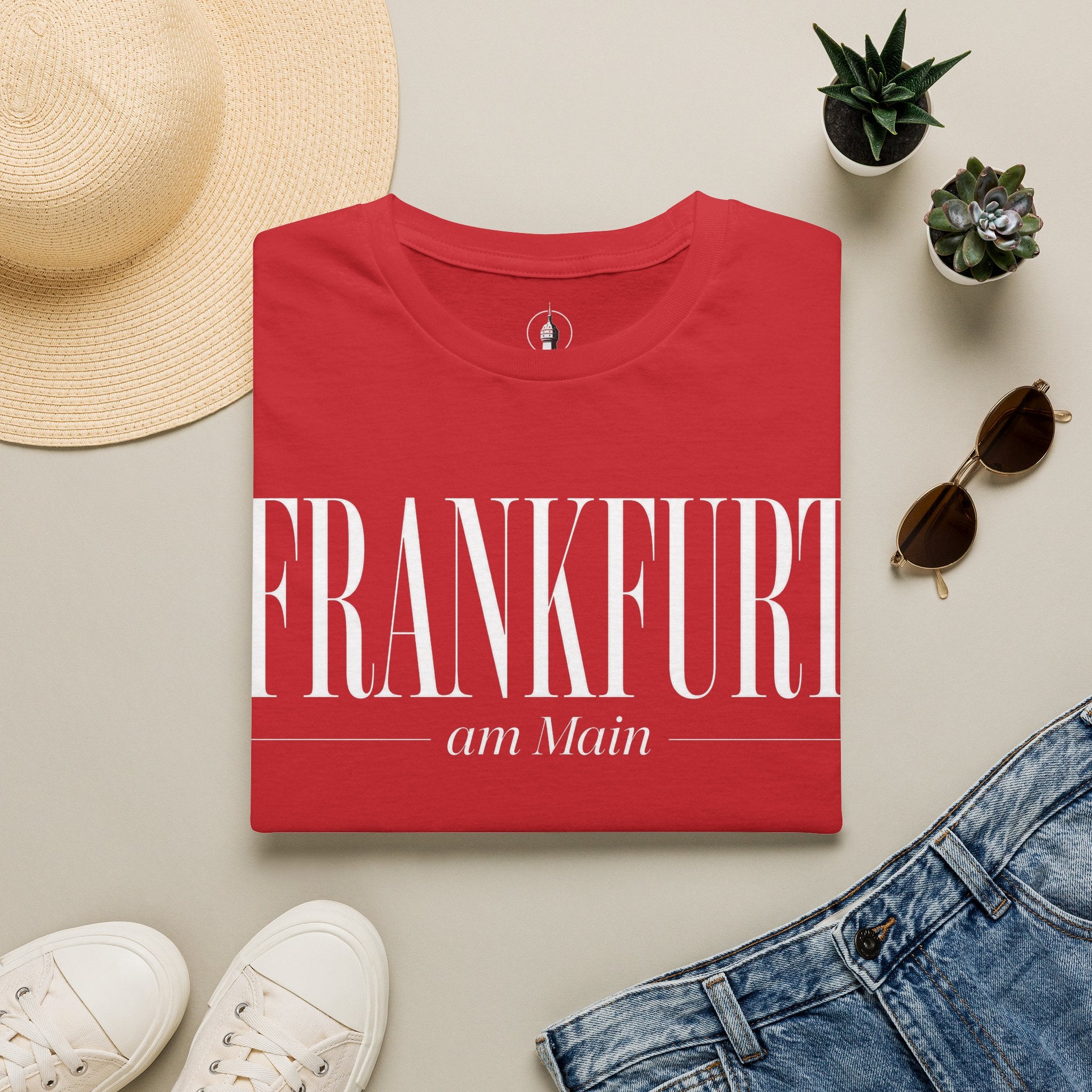 Frankfurt am Main (gross) Elegantes Typografie T Shirt | UrbanPrintz