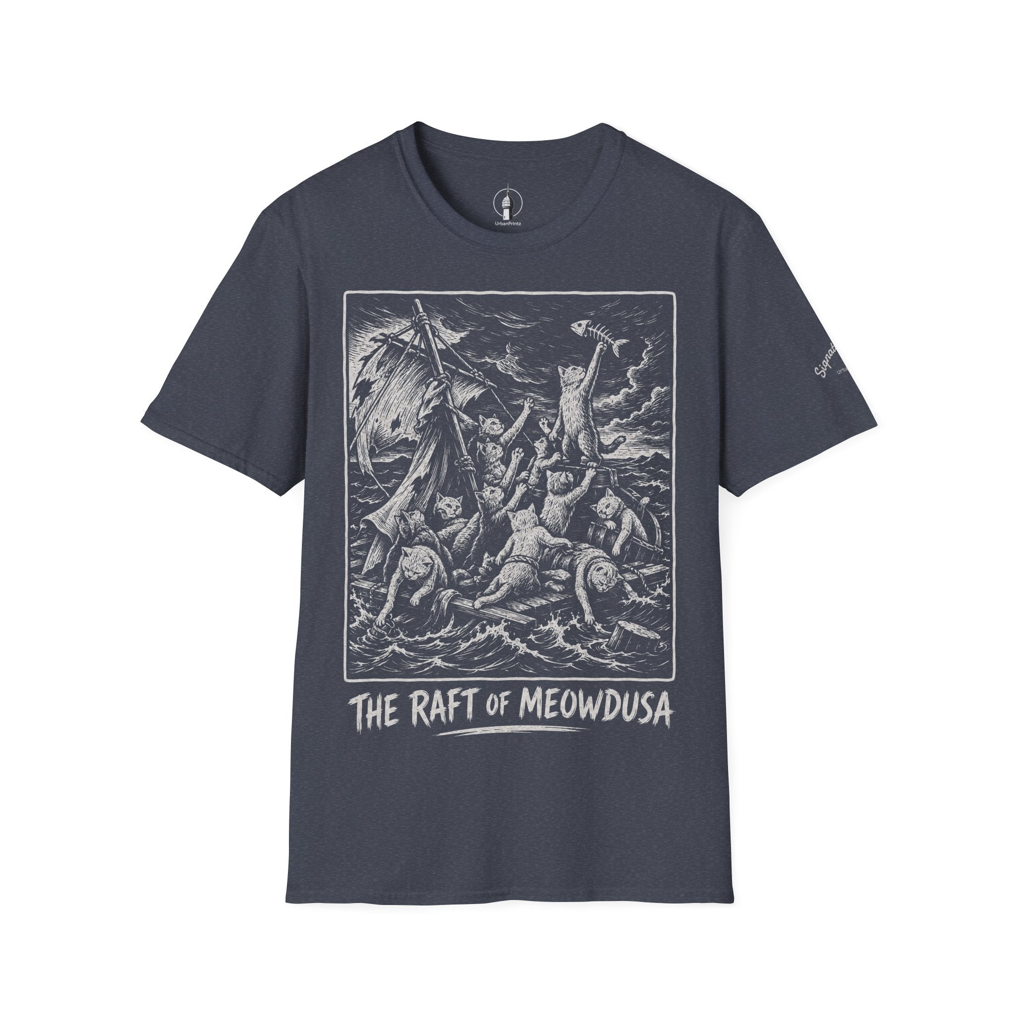 The Raft of Meowdusa Katzen Kunstparodie T Shirt – Cat Art collection | UrbanPrintz