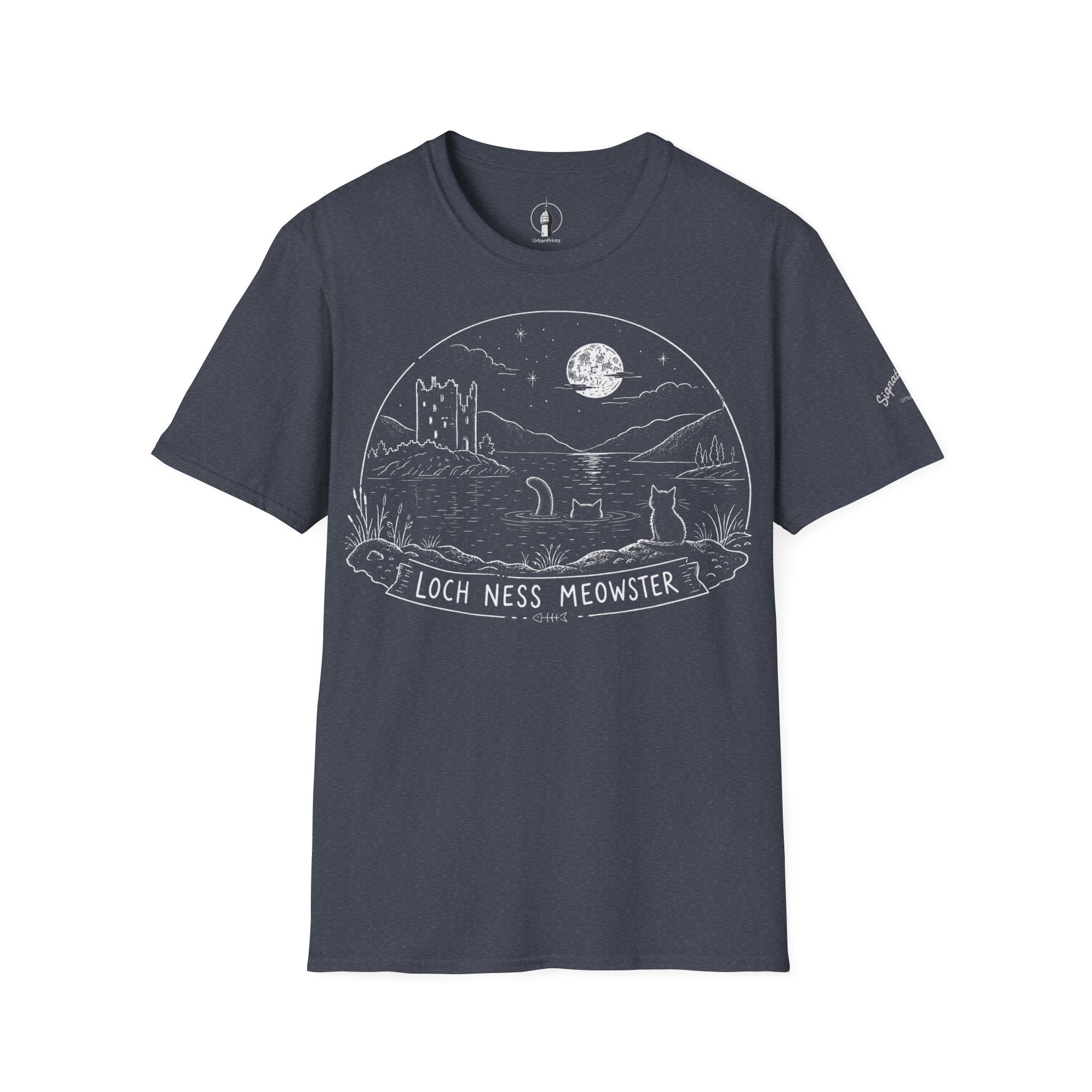 Loch Ness Meowster Katzen T Shirt – Cat Art collection | UrbanPrintz