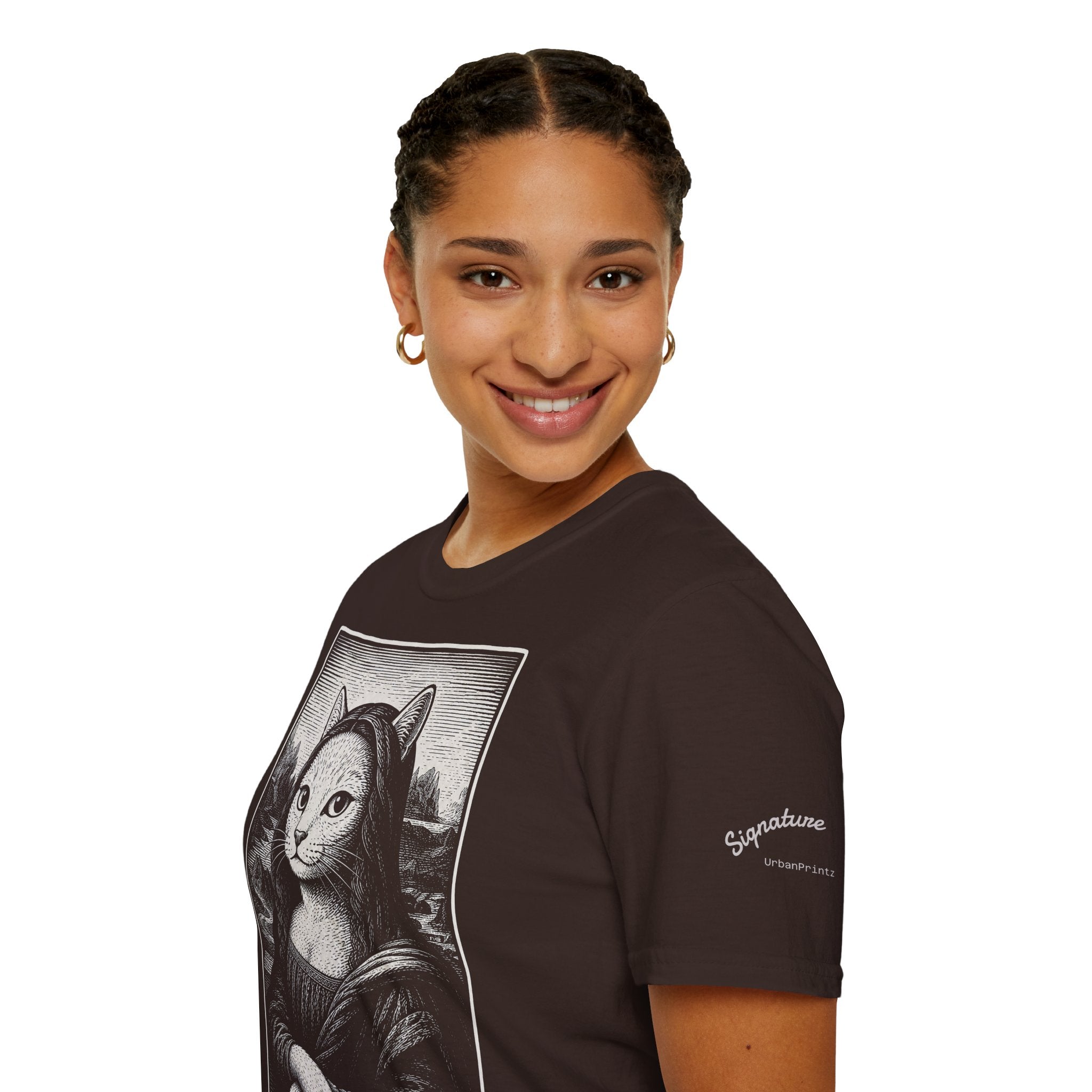 The Meowna Lisa Katzen Kunst T Shirt – Cat Art collection | UrbanPrintz