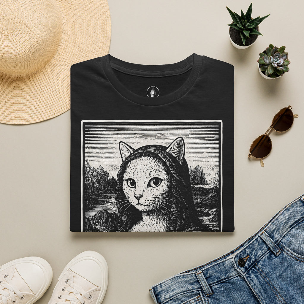 The Meowna Lisa Katzen Kunst T Shirt – Cat Art collection | UrbanPrintz