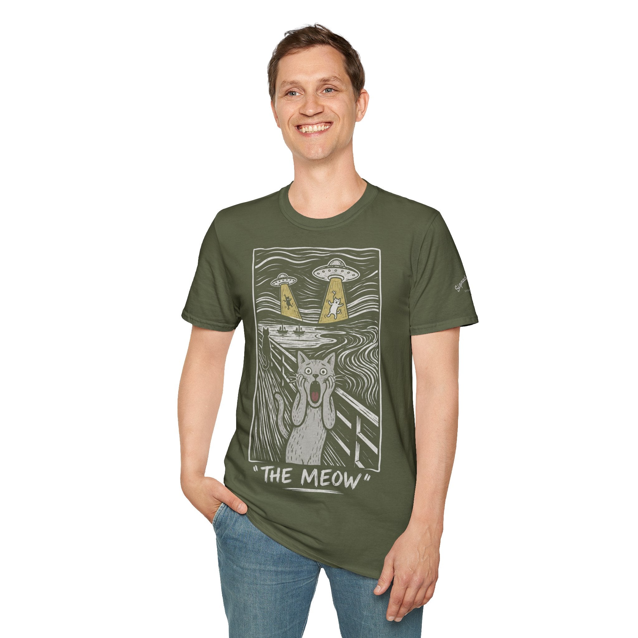 The Meow Katzen Kunstparodie T Shirt – Cat Art collection | UrbanPrintz