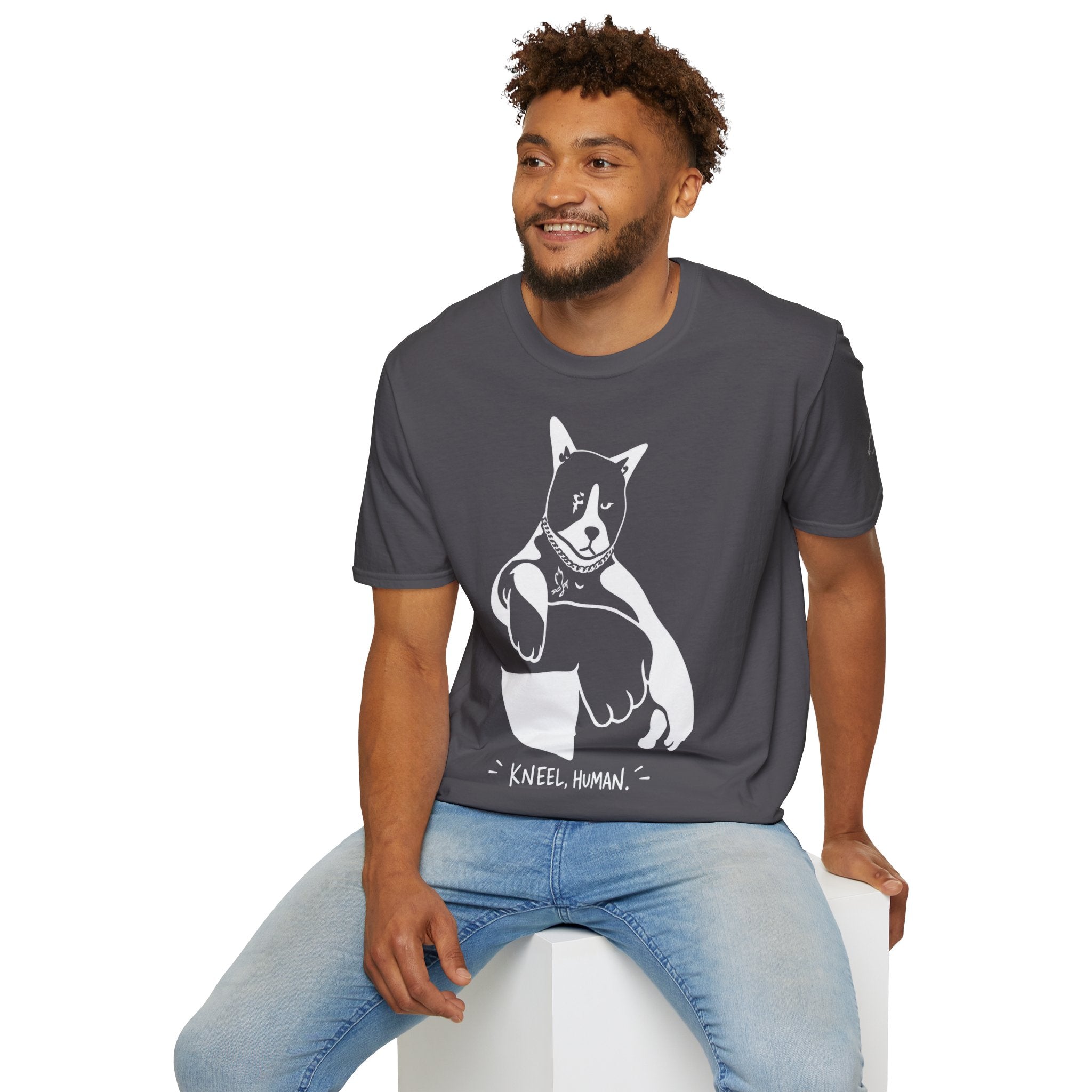 Kneel Human Lustiges Katzen T Shirt – Cat Art collection | UrbanPrintz