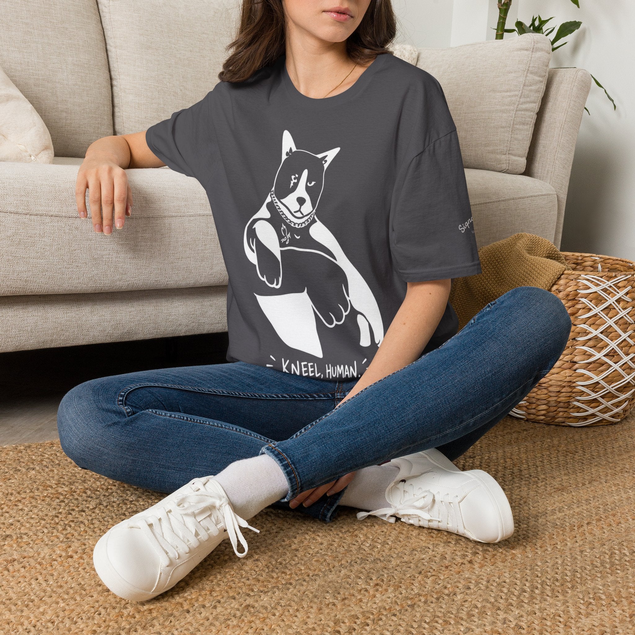 Kneel Human Lustiges Katzen T Shirt – Cat Art collection | UrbanPrintz