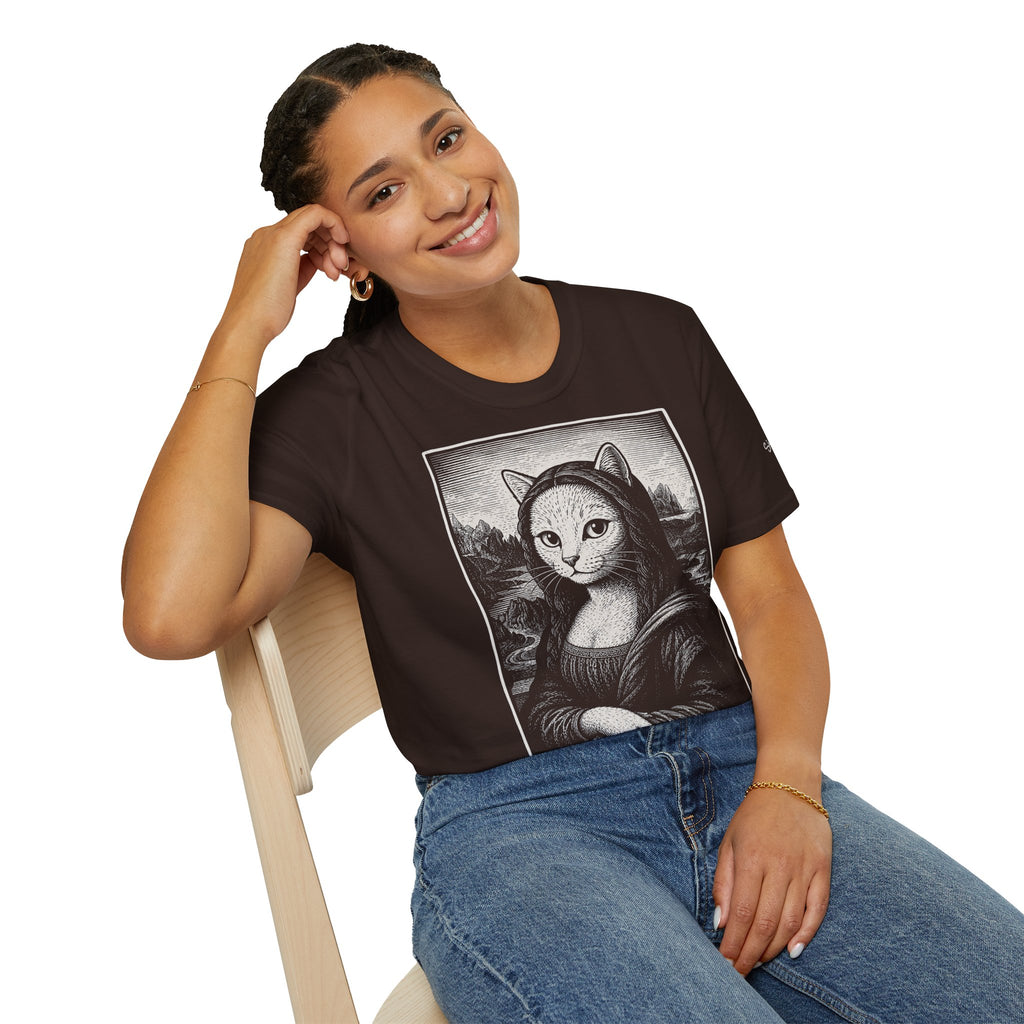 The Meowna Lisa Katzen Kunst T Shirt – Cat Art collection | UrbanPrintz