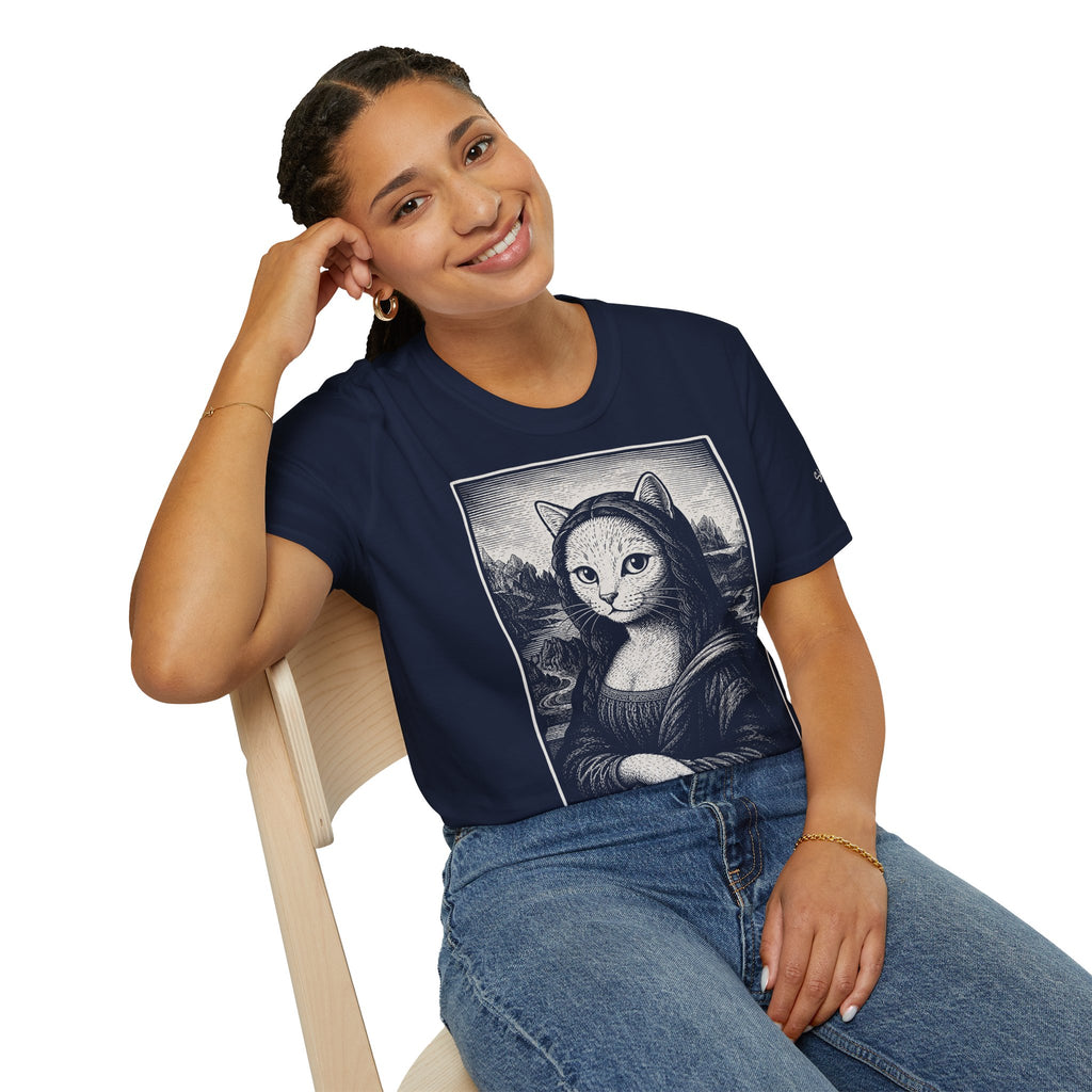 The Meowna Lisa Katzen Kunst T Shirt – Cat Art collection | UrbanPrintz