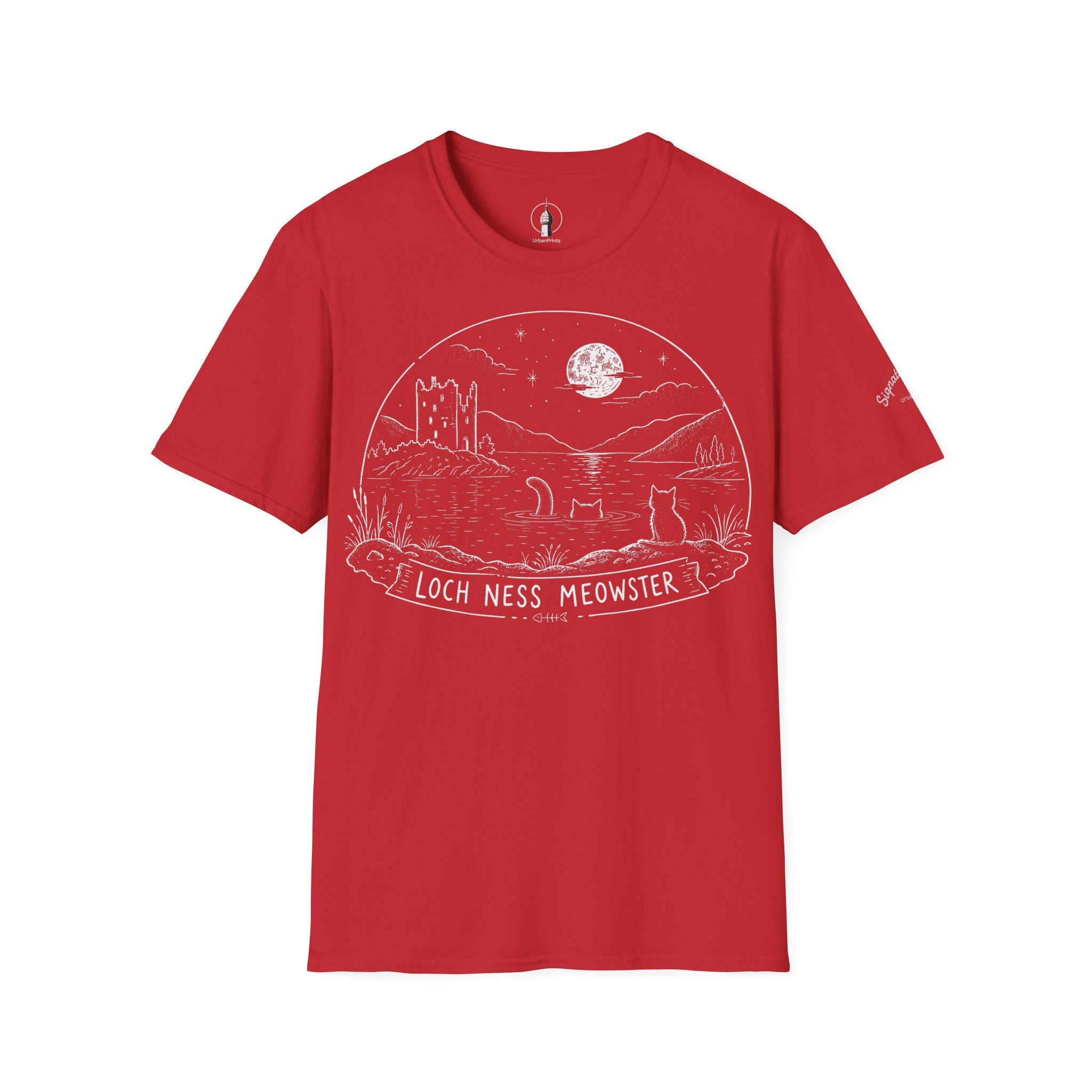 Loch Ness Meowster Katzen T Shirt – Cat Art collection | UrbanPrintz