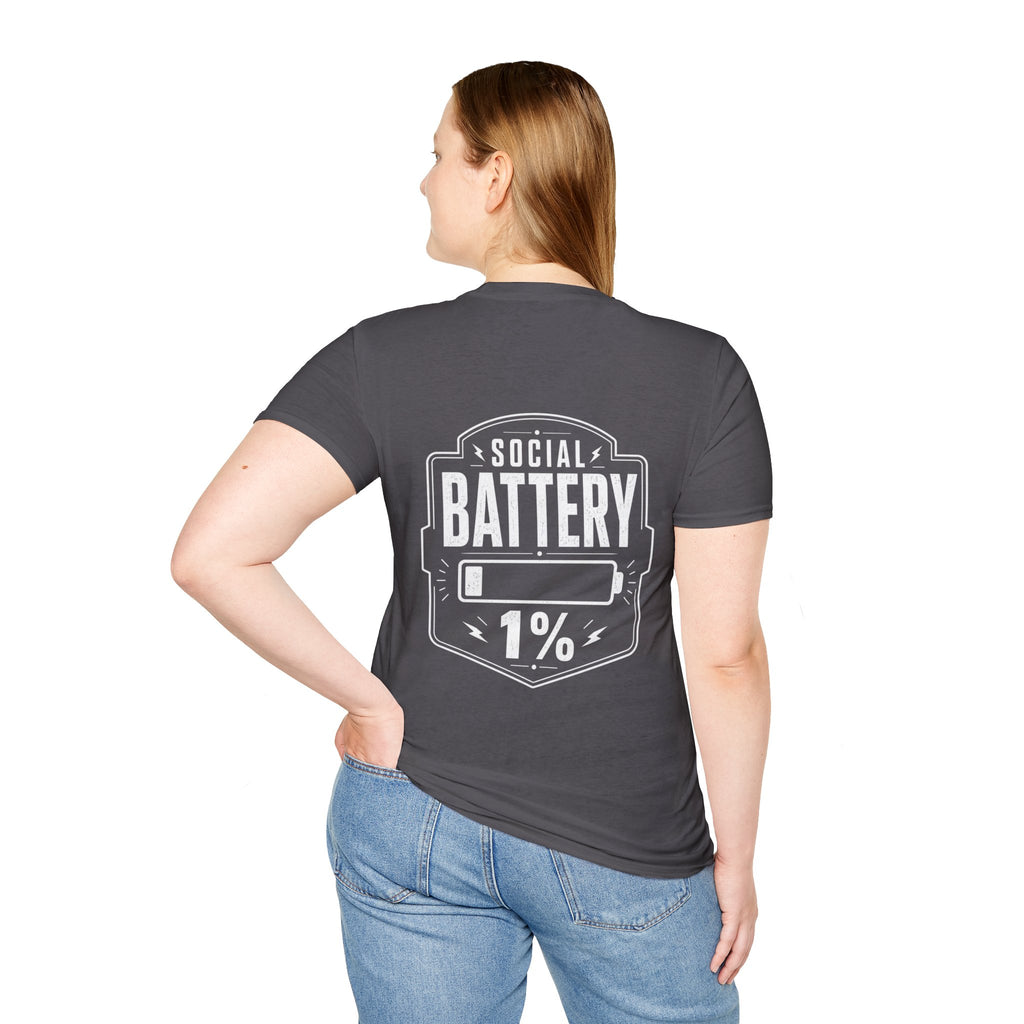 Social Battery 1 Percent Introvert T Shirt – Fun collection | UrbanPrintz