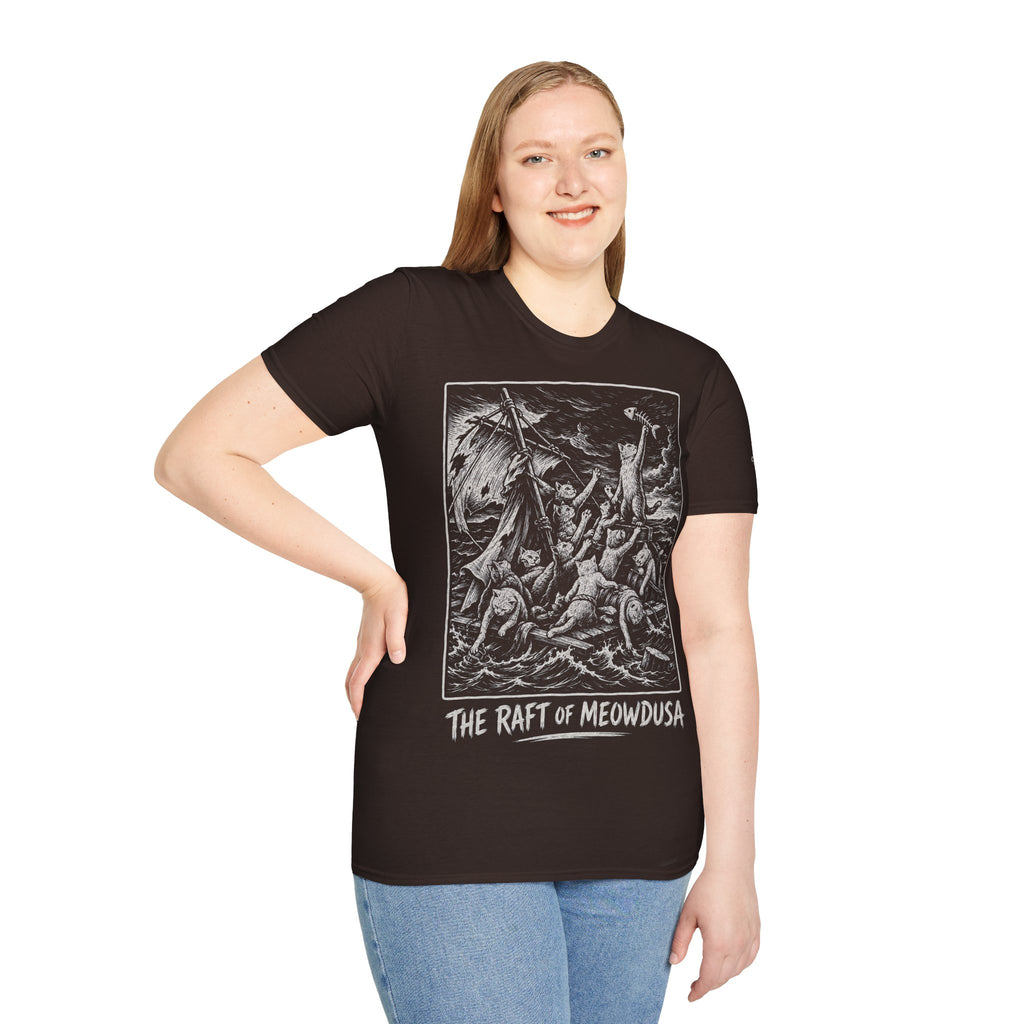 The Raft of Meowdusa Katzen Kunstparodie T Shirt – Cat Art collection | UrbanPrintz