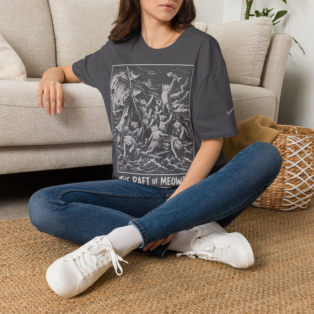 The Raft of Meowdusa Katzen Kunstparodie T Shirt – Cat Art collection | UrbanPrintz