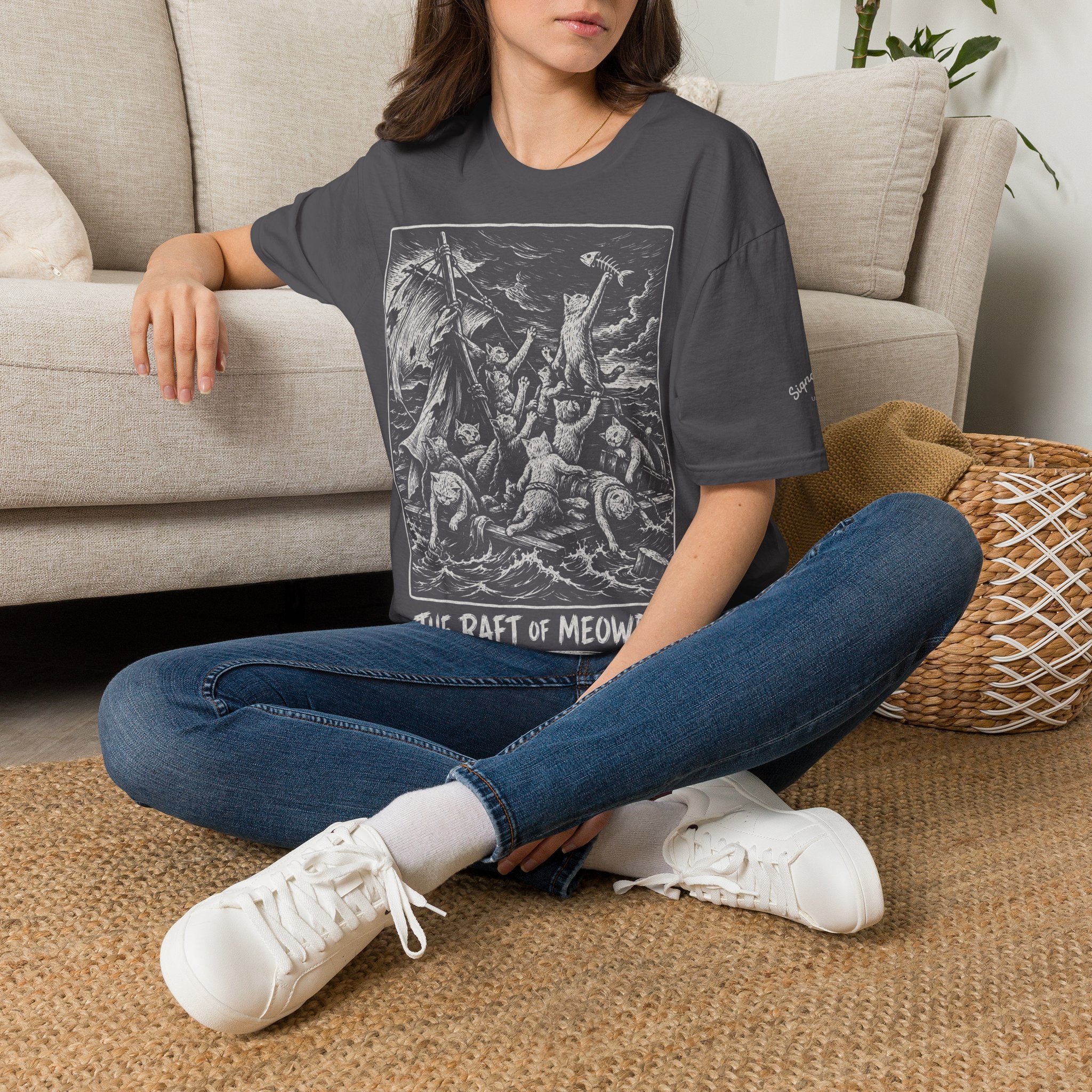 The Raft of Meowdusa Katzen Kunstparodie T Shirt – Cat Art collection | UrbanPrintz