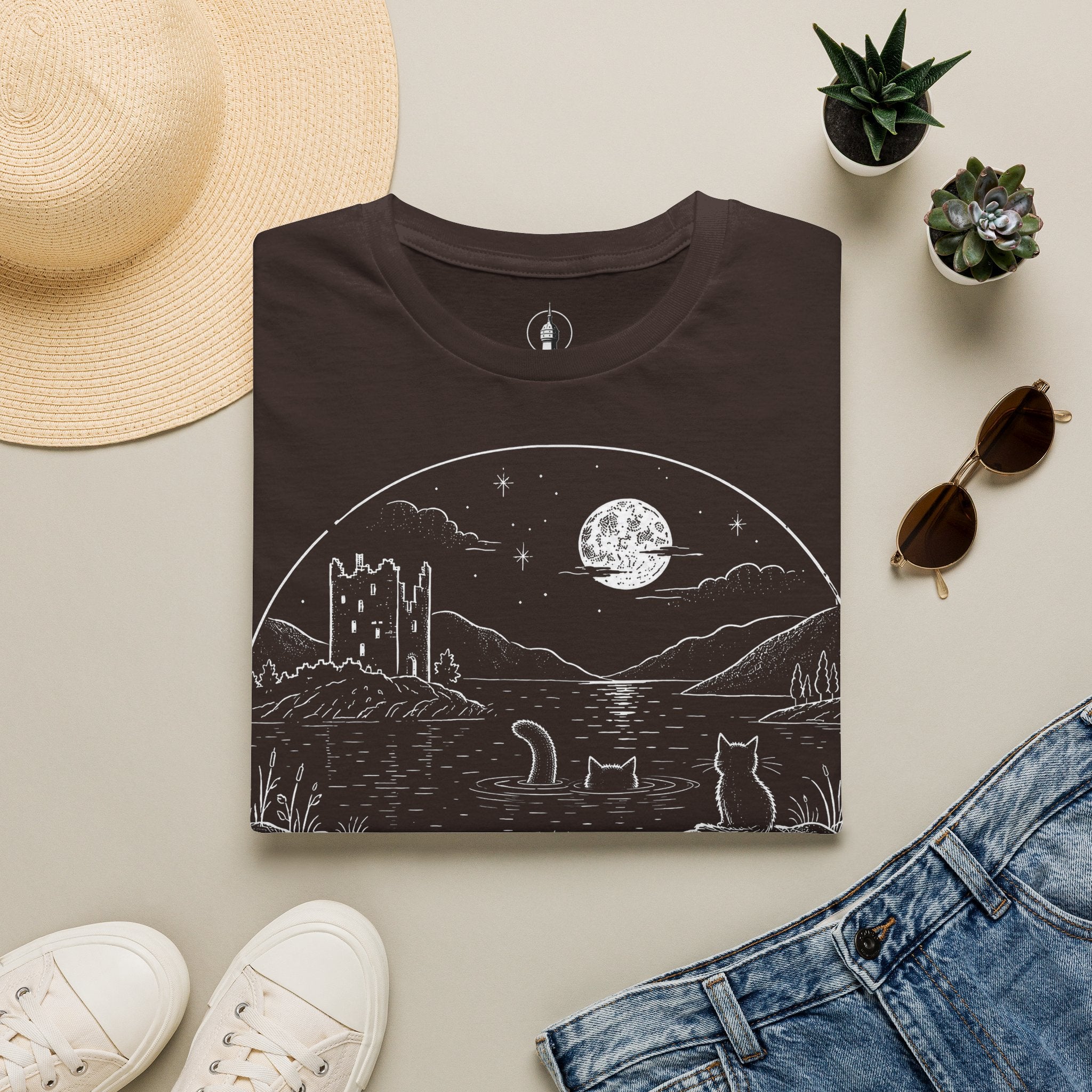 Loch Ness Meowster Katzen T Shirt – Cat Art collection | UrbanPrintz