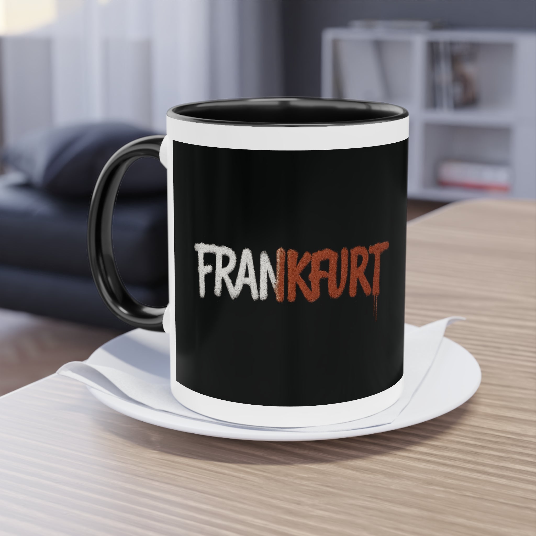 Frankfurt Graffiti Coffee Mug – Two-Tone | Urban Streetstyle - UrbanPrintz