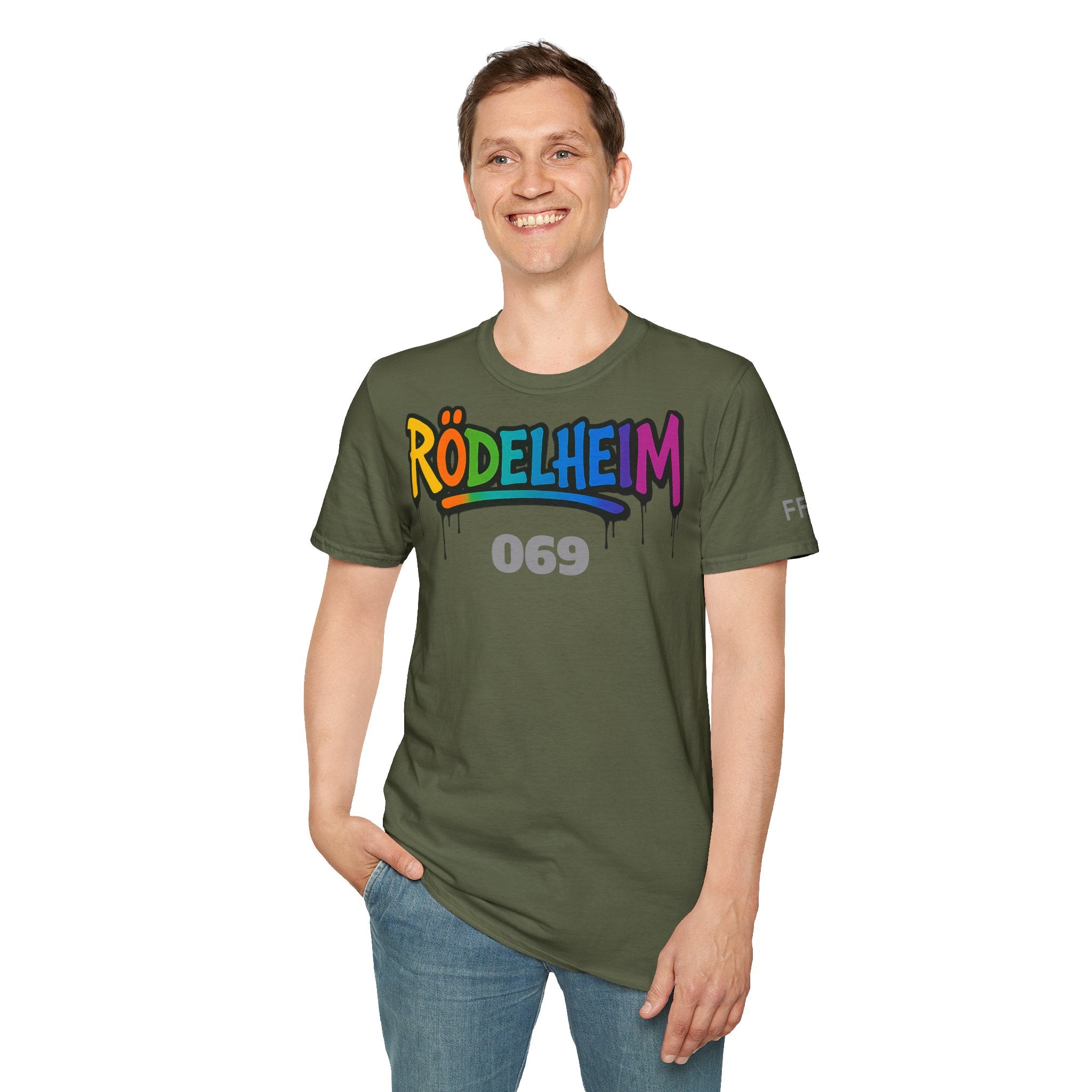 Rödelheim 069 T-Shirt – Rainbow Edition | Gildan Softstyle - UrbanPrintz
