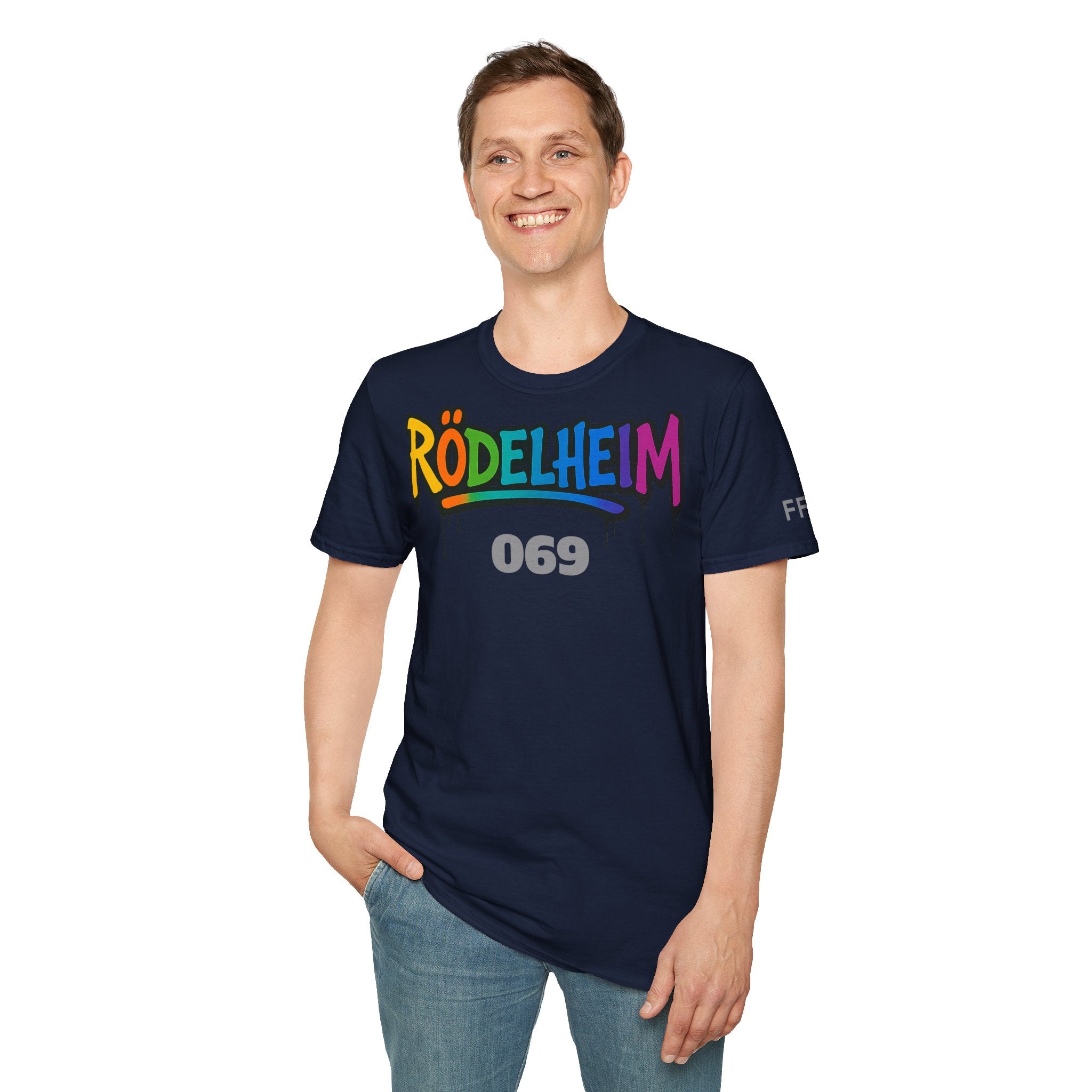 Rödelheim 069 T-Shirt – Rainbow Edition | Gildan Softstyle - UrbanPrintz