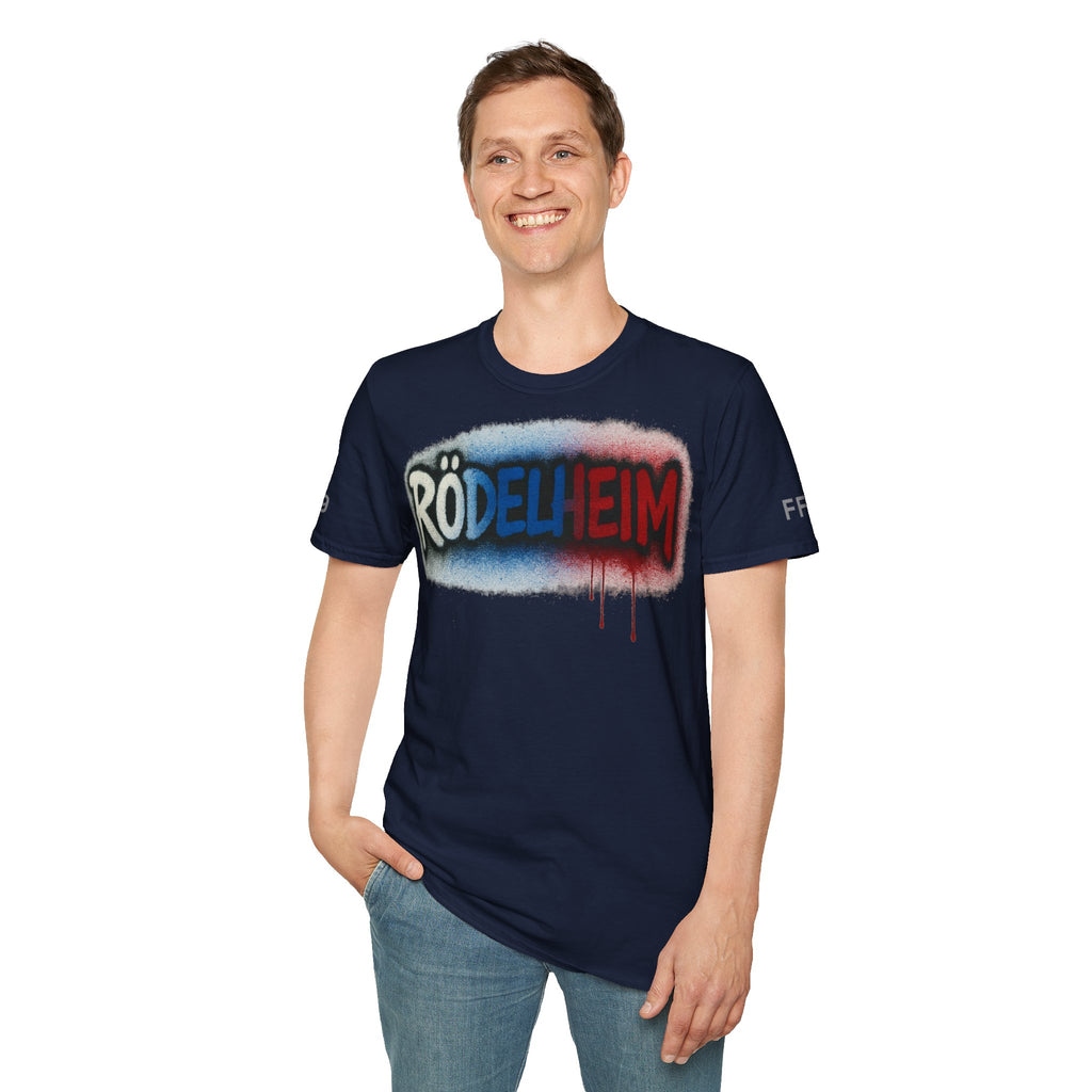 Rödelheim T-Shirt – Graffiti Red-Blue Edition | Gildan Softstyle - UrbanPrintz
