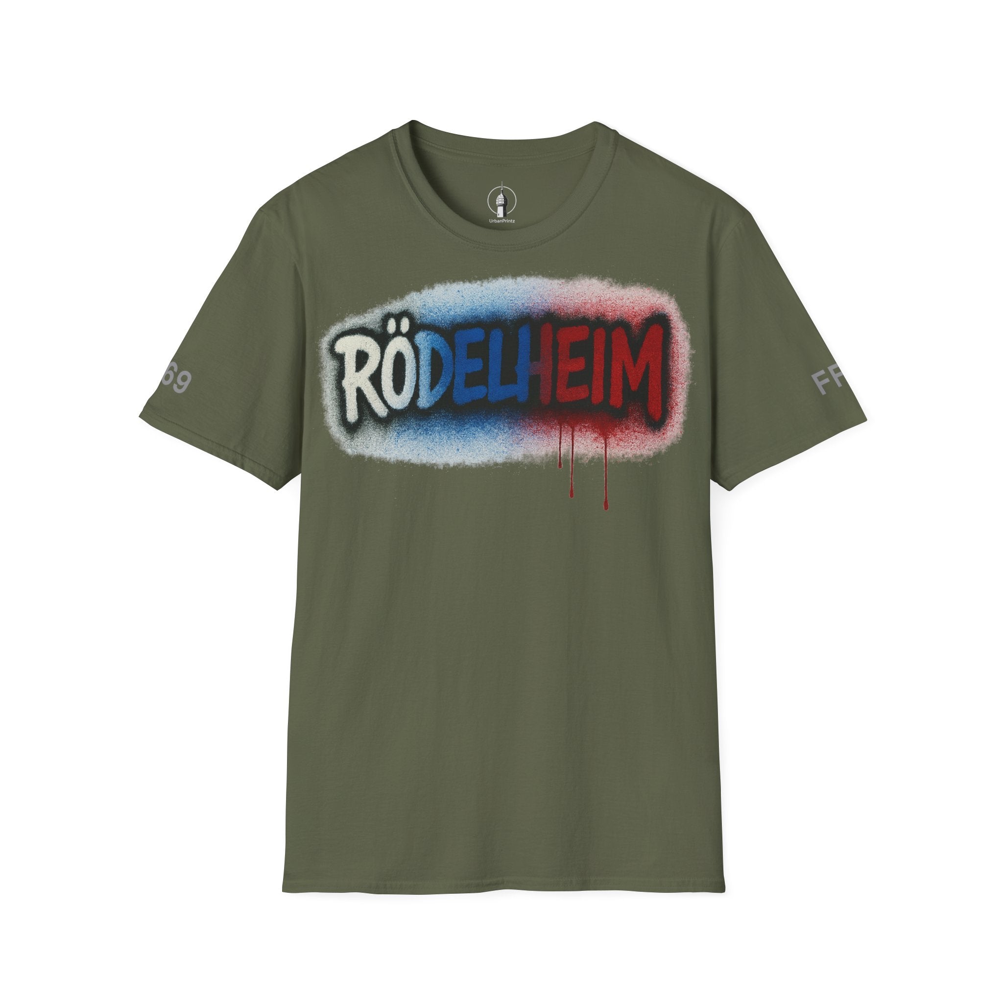 Rödelheim T-Shirt – Graffiti Red-Blue Edition | Gildan Softstyle - UrbanPrintz