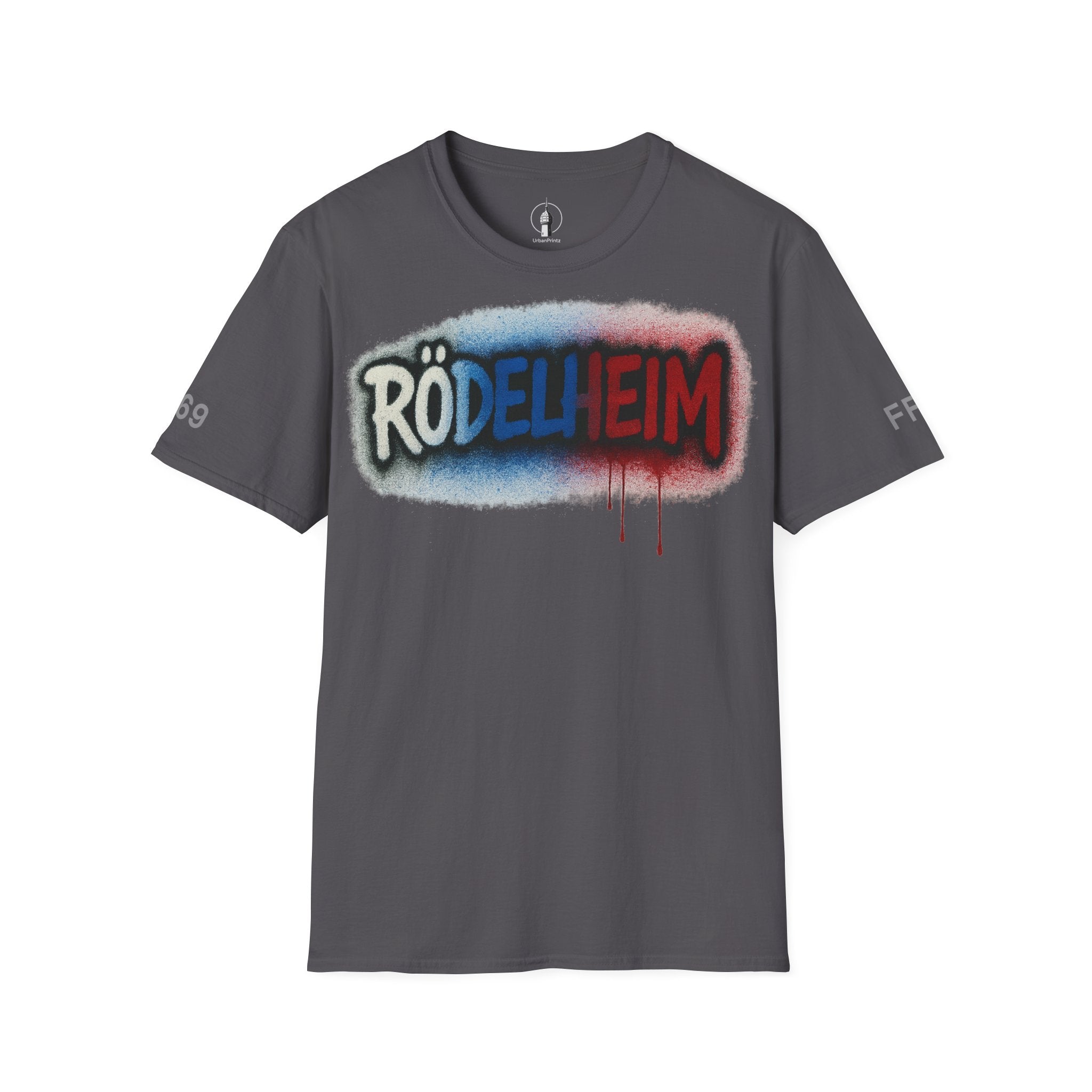 Rödelheim T-Shirt – Graffiti Red-Blue Edition | Gildan Softstyle - UrbanPrintz