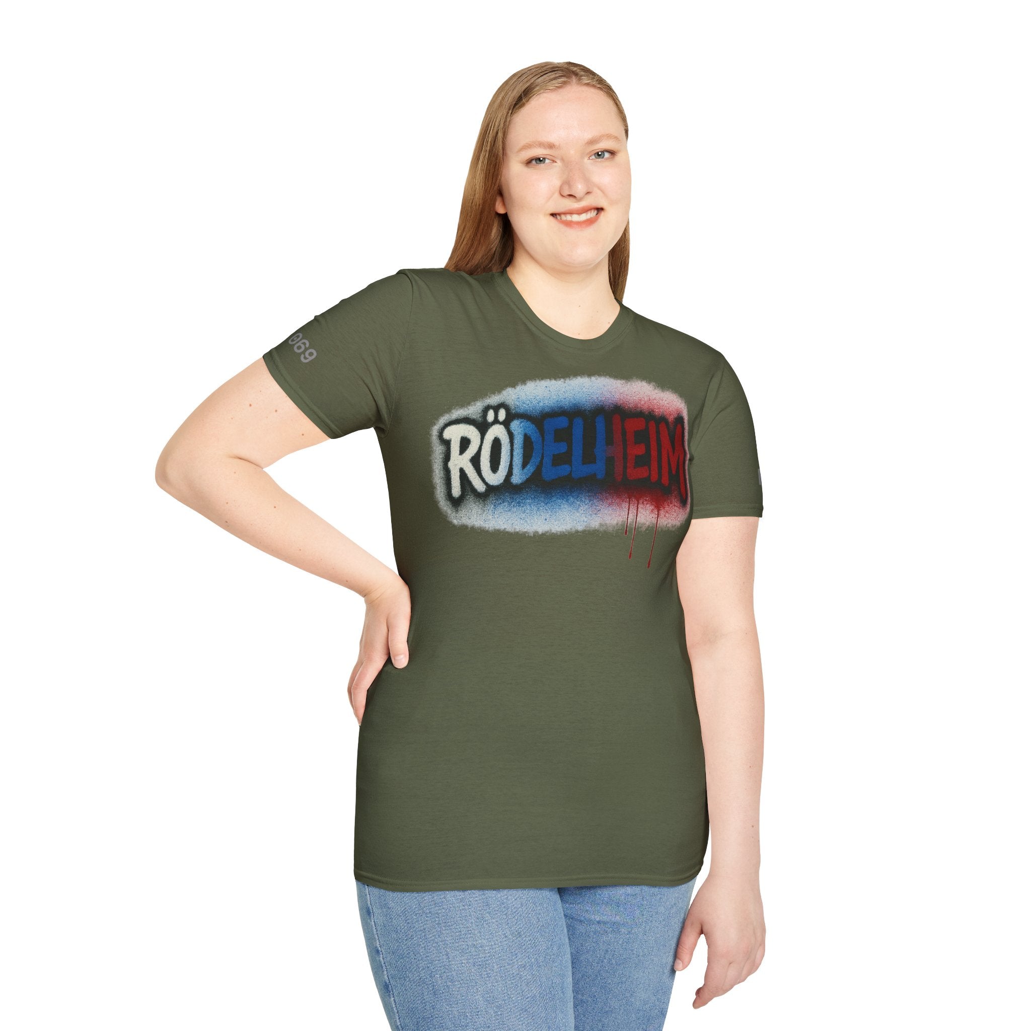 Rödelheim T-Shirt – Graffiti Red-Blue Edition | Gildan Softstyle - UrbanPrintz