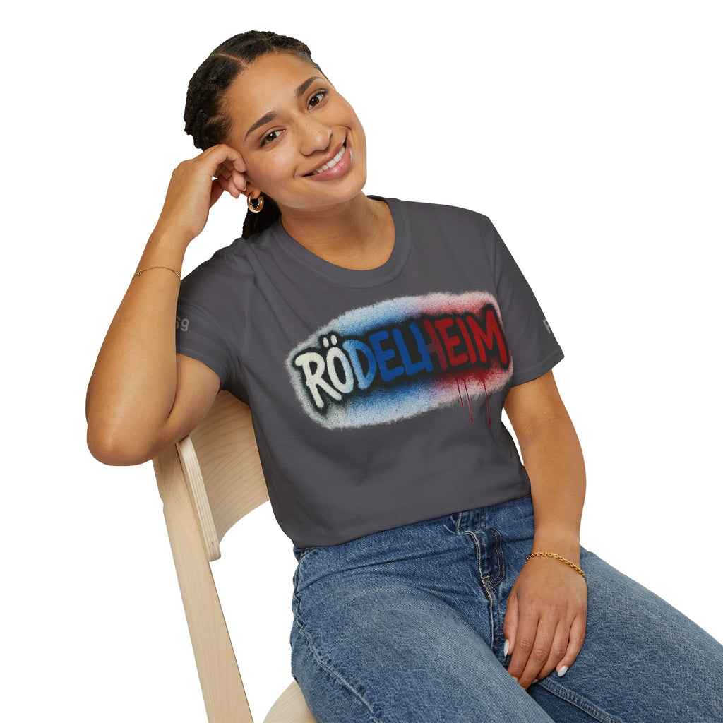 Rödelheim T-Shirt – Graffiti Red-Blue Edition | Gildan Softstyle - UrbanPrintz