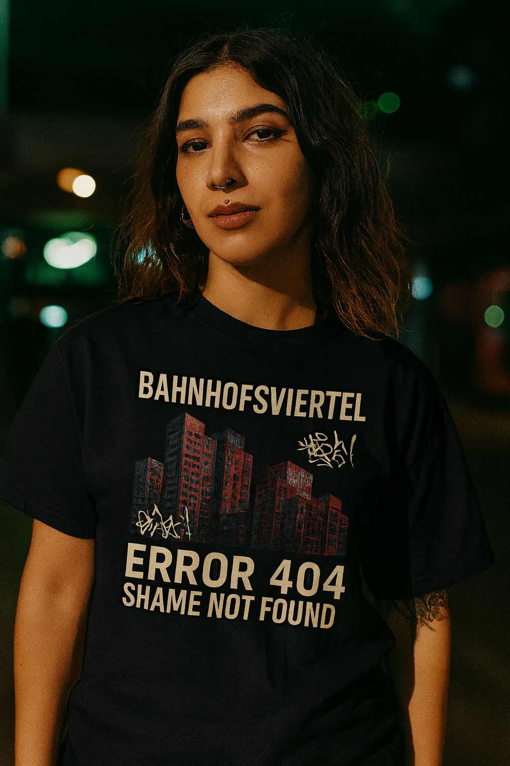 Bahnhofsviertel T-Shirt – Error 404 | Street Art Edition - UrbanPrintz