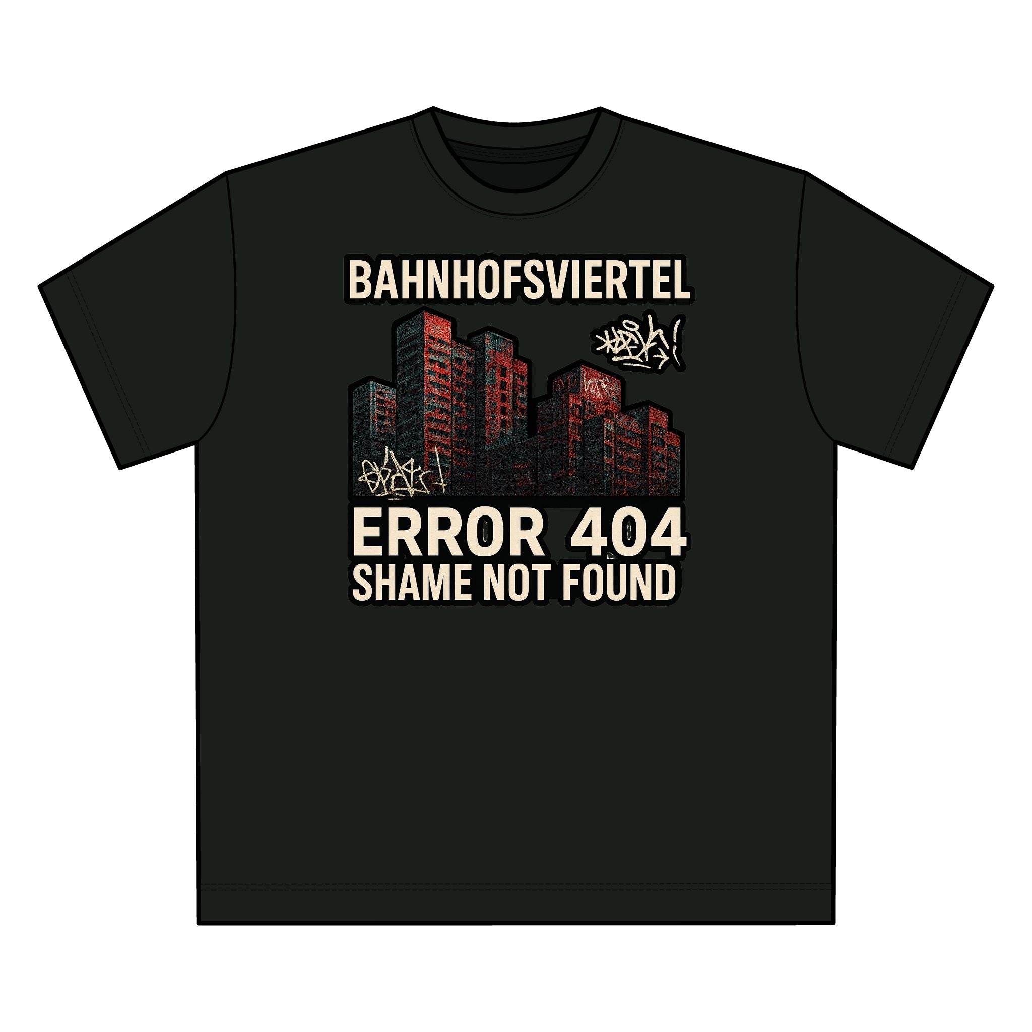 Bahnhofsviertel T-Shirt – Error 404 | Street Art Edition - UrbanPrintz