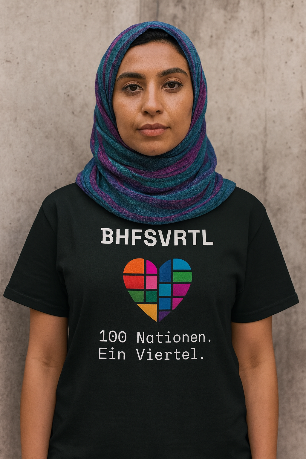Frankfurt BHFSVRTL T-Shirt – 100 Nationen | Vielfalt im Viertel - UrbanPrintz