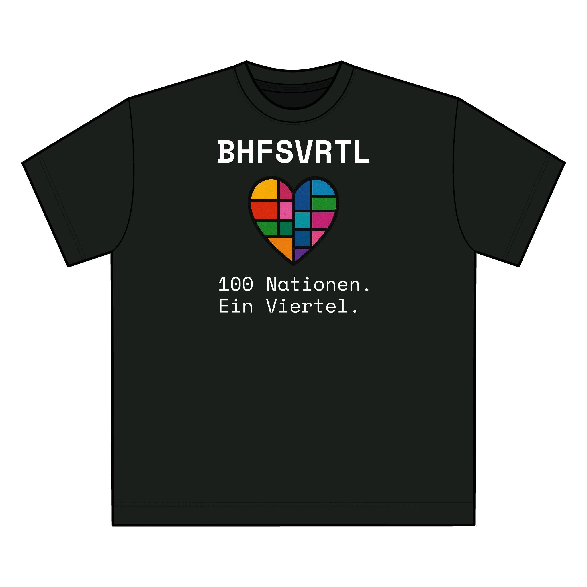 Frankfurt BHFSVRTL T-Shirt – 100 Nationen | Vielfalt im Viertel - UrbanPrintz