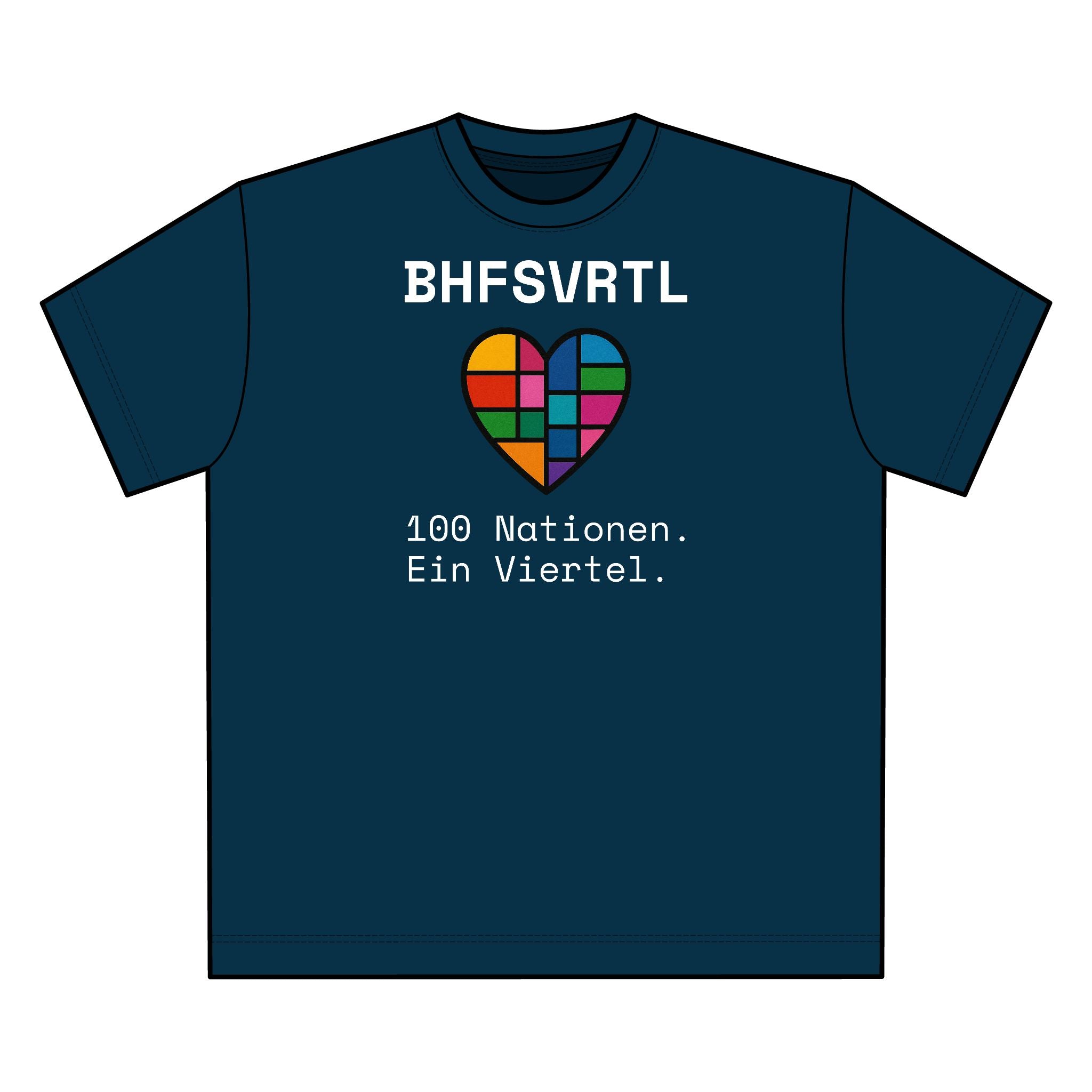Frankfurt BHFSVRTL T-Shirt – 100 Nationen | Vielfalt im Viertel - UrbanPrintz